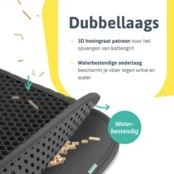 Kattenbakmat - 40 X 50 Cm - Grijs - Uitloopmat Kat - Kattenbakvulling - Opvang Ruimte - Grit Opvanger - Waterdicht - Eco-friendly -Merkloos Winkel 1200x1200 1088