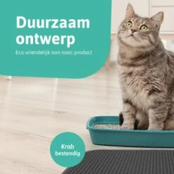 Kattenbakmat - 40 X 50 Cm - Grijs - Uitloopmat Kat - Kattenbakvulling - Opvang Ruimte - Grit Opvanger - Waterdicht - Eco-friendly -Merkloos Winkel 1200x1200 1089