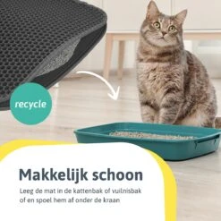 Kattenbakmat - 40 X 50 Cm - Grijs - Uitloopmat Kat - Kattenbakvulling - Opvang Ruimte - Grit Opvanger - Waterdicht - Eco-friendly -Merkloos Winkel 1200x1200 1090