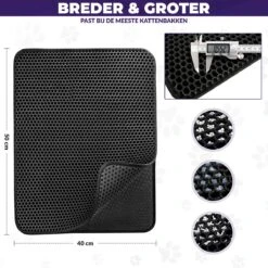 Kattenbakmat - Schoonloopmat - Katten Grit Opvanger - Kattenbakvulling - Waterdicht - Dubbele Laag - Honingraat - 40 X 50 Cm - Zwart 9 Kattenbakmat - Schoonloopmat - Katten Grit Opvanger - Kattenbakvulling - Waterdicht - Dubbele Laag - Honingraat - 40 X 50 Cm - Zwart -Merkloos Winkel 1200x1200 1125