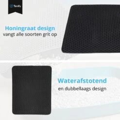 Tenify Kattenbakmat + Extra Kattenbak Schepje - 40 X 50 Cm - Waterdicht - Dubbele Laag - Honingraatstructuur - Uitloopmat - Mat -Merkloos Winkel 1200x1200 1136
