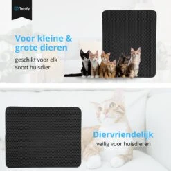 Tenify Kattenbakmat + Extra Kattenbak Schepje - 40 X 50 Cm - Waterdicht - Dubbele Laag - Honingraatstructuur - Uitloopmat - Mat -Merkloos Winkel 1200x1200 1140