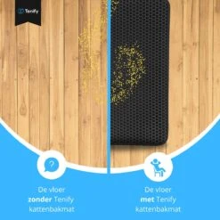 Tenify Kattenbakmat + Extra Kattenbak Schepje - 40 X 50 Cm - Waterdicht - Dubbele Laag - Honingraatstructuur - Uitloopmat - Mat -Merkloos Winkel 1200x1200 1142