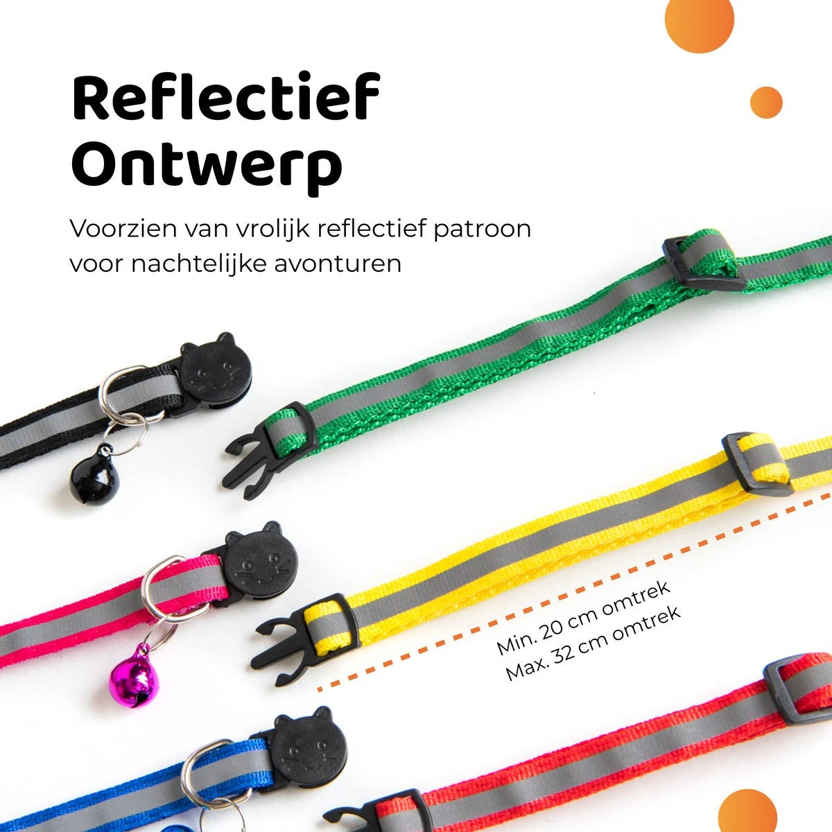 ACE Pets Reflecterende Kattenhalsband Met Veiligheidssluiting – Halsband Kat & Kitten - Met Adreskoker - Kittenhalsband & Kattenbandje Met Belletje - Zwart 4 ACE Pets Reflecterende Kattenhalsband Met Veiligheidssluiting – Halsband Kat & Kitten - Met Adreskoker - Kittenhalsband & Kattenbandje Met Belletje - Zwart - Afbeelding 4