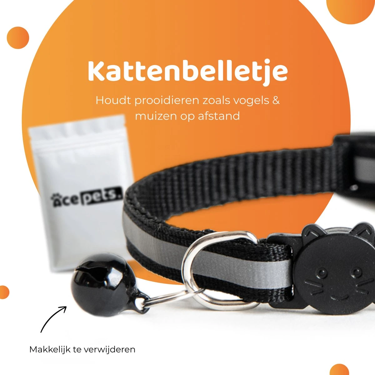 ACE Pets Reflecterende Kattenhalsband Met Veiligheidssluiting – Halsband Kat & Kitten - Met Adreskoker - Kittenhalsband & Kattenbandje Met Belletje - Zwart 11 ACE Pets Reflecterende Kattenhalsband Met Veiligheidssluiting – Halsband Kat & Kitten - Met Adreskoker - Kittenhalsband & Kattenbandje Met Belletje - Zwart - Afbeelding 11