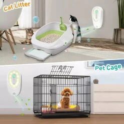 DVL Products Cornmi Kattengeurverwijderaar - Kattenbak Geurverdrijver - Met Ozon & Aromatherapie - Oplaadbaar En Infraroodsensor - Nachtlicht Optie - Duurzaam - Ledverlichting - Honden & Katten Geurverdrijver -Merkloos Winkel 1200x1200 1231