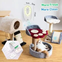 DVL Products Cornmi Kattengeurverwijderaar - Kattenbak Geurverdrijver - Met Ozon & Aromatherapie - Oplaadbaar En Infraroodsensor - Nachtlicht Optie - Duurzaam - Ledverlichting - Honden & Katten Geurverdrijver -Merkloos Winkel 1200x1200 1234