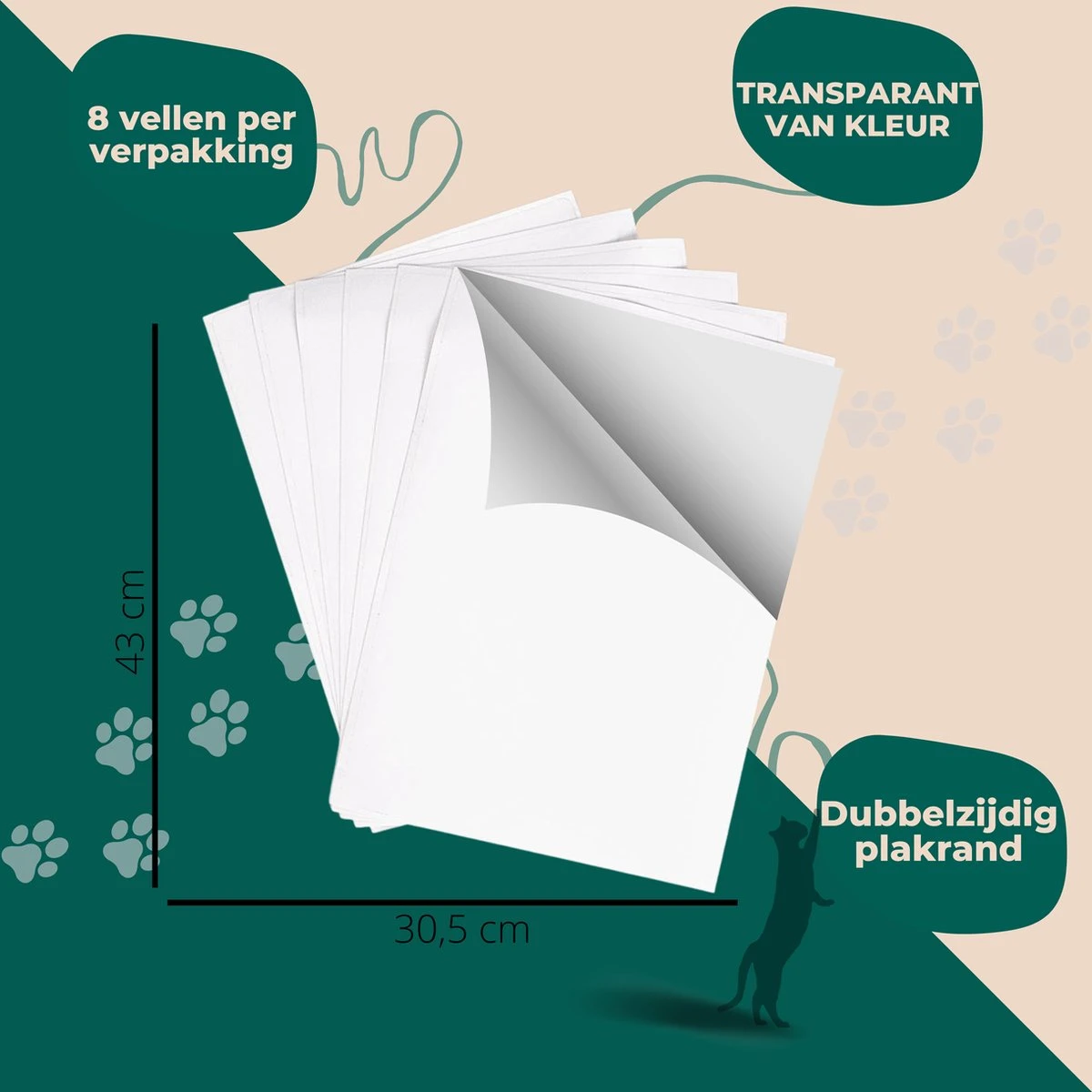 Anti Krab Katten - Anti Krab Vellen - Voor Katten En Honden - Dubbelzijdig - 8 Stuks - Duurzaam - Extra Groot 7 Anti Krab Katten - Anti Krab Vellen - Voor Katten En Honden - Dubbelzijdig - 8 Stuks - Duurzaam - Extra Groot - Afbeelding 7