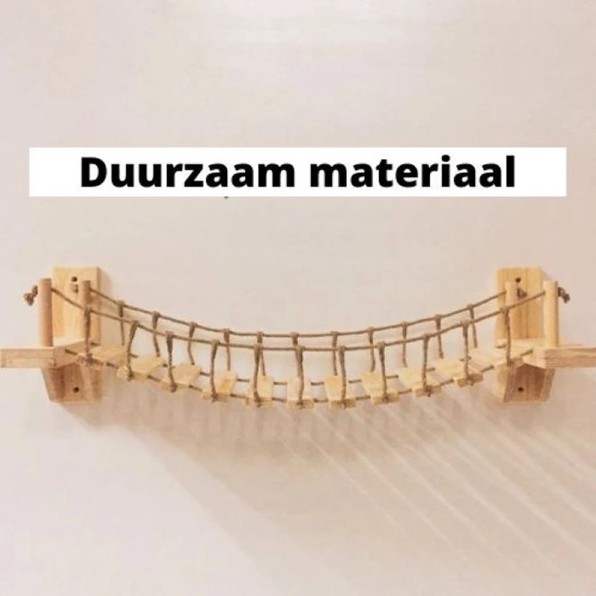 Be-Inspired® Houten Katten Brug – Katten Klimwand – Katten Klimmuur – Katten Muur – Katten Klim Plankjes – Huisdier – Hangmat – Wandmeubel Kat – Wandmontage – Duurzaam – 90 Cm 2 Be-Inspired® Houten Katten Brug – Katten Klimwand – Katten Klimmuur – Katten Muur – Katten Klim Plankjes – Huisdier – Hangmat – Wandmeubel Kat – Wandmontage – Duurzaam – 90 Cm - Afbeelding 2