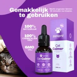 Aerend - Kalmerende Druppels Voor Katten - Anti-stress - Zanipro® 30ml - 100% Natuurlijk Uit Het Verenigd Koninkrijk - Met Ashwagandha & Valeriaan - No Stress Druppels Om Gedragsproblemen Te Verlichten - Voor Thuis En Onderweg -Merkloos Winkel 1200x1200 175
