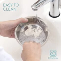 Navaris Verhoogd Dubbel Dieren Voedingsstation - 2 Kommen Voor Katten En Kleine Honden - Roestvrij Staal - Verhoogde Bamboe Standaard -Merkloos Winkel 1200x1200 306