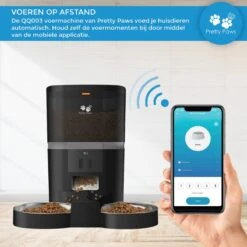 Pretty Paws QQ003 - Wifi Voermachine - Dubbele Voerbakjes - Zwart - Kat - 6L -Merkloos Winkel 1200x1200 314