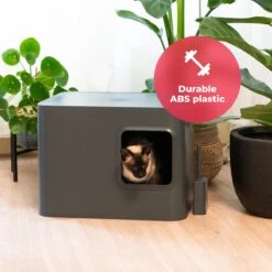 Hoopo® Dome Kattenbak Grijs - Kattenbak - Kattenbakschep - Kattenbakmat -Merkloos Winkel 1200x1200 356