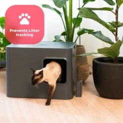 Hoopo® Dome Kattenbak Grijs - Kattenbak - Kattenbakschep - Kattenbakmat -Merkloos Winkel 1200x1200 359