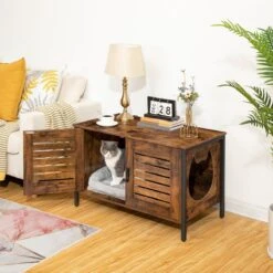 Be-Inspired® Kattenbak Huis – Kattenbakhuis – Kattenbak Ombouw – Kattenbakkast – Kattenmeubel – Kast Voor Kattenbak – Kattenbakhuisje – Kattenbak Cover Kattenbak Box – Houtlook -Merkloos Winkel 1200x1200 384