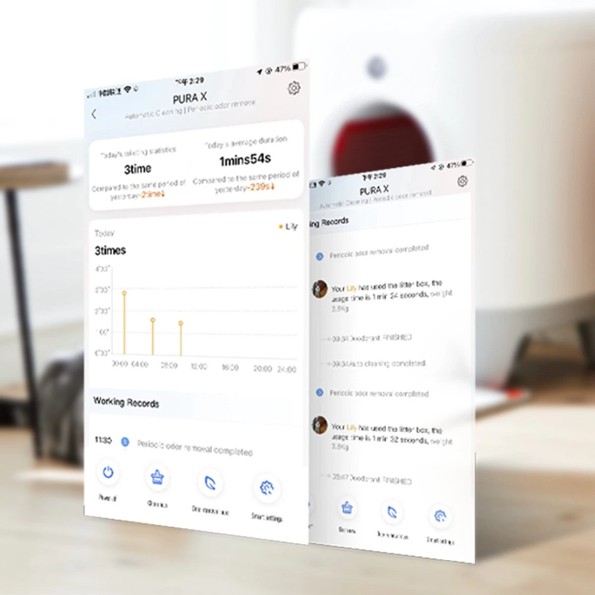 PETKIT Pura X Self-Cleaning Cat Litter Box, No Scooping Automatic Cat Litter Box Fr Multiple Cats, XSecure/Odor Removal/APP Control Automatic Cat Littler Box With Mat 4 PETKIT Pura X Self-Cleaning Cat Litter Box, No Scooping Automatic Cat Litter Box Fr Multiple Cats, XSecure/Odor Removal/APP Control Automatic Cat Littler Box With Mat - Afbeelding 4