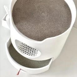 A Sunny Day Kattenbak Met Lade, Bedje En Krabplank - Inclusief Schepje - Design Kattenbak - Wit - Dichte Kattenbak - Kattenbak Gesloten -Merkloos Winkel 1200x1200 443