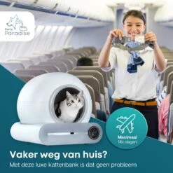 Pets Paradise - Zelfreinigende Kattenbak - Automatische - Elektrische - Scoopfree - Robot Kattenbak - 35dB -Merkloos Winkel 1200x1200 450