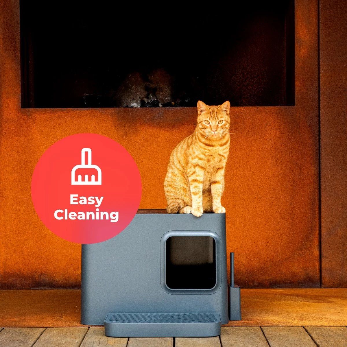 Hoopo® Dome Plus Kattenbak Grijs - Kattenbak - Kattenbakschep - 50x37.5x38cm - Grote Kattenbak 5 Hoopo® Dome Plus Kattenbak Grijs - Kattenbak - Kattenbakschep - 50x37.5x38cm - Grote Kattenbak - Afbeelding 5