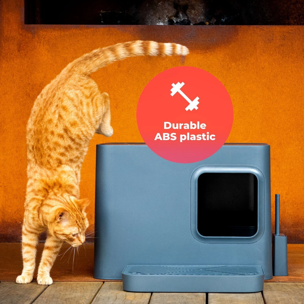 Hoopo® Dome Plus Kattenbak Grijs - Kattenbak - Kattenbakschep - 50x37.5x38cm - Grote Kattenbak 6 Hoopo® Dome Plus Kattenbak Grijs - Kattenbak - Kattenbakschep - 50x37.5x38cm - Grote Kattenbak - Afbeelding 6