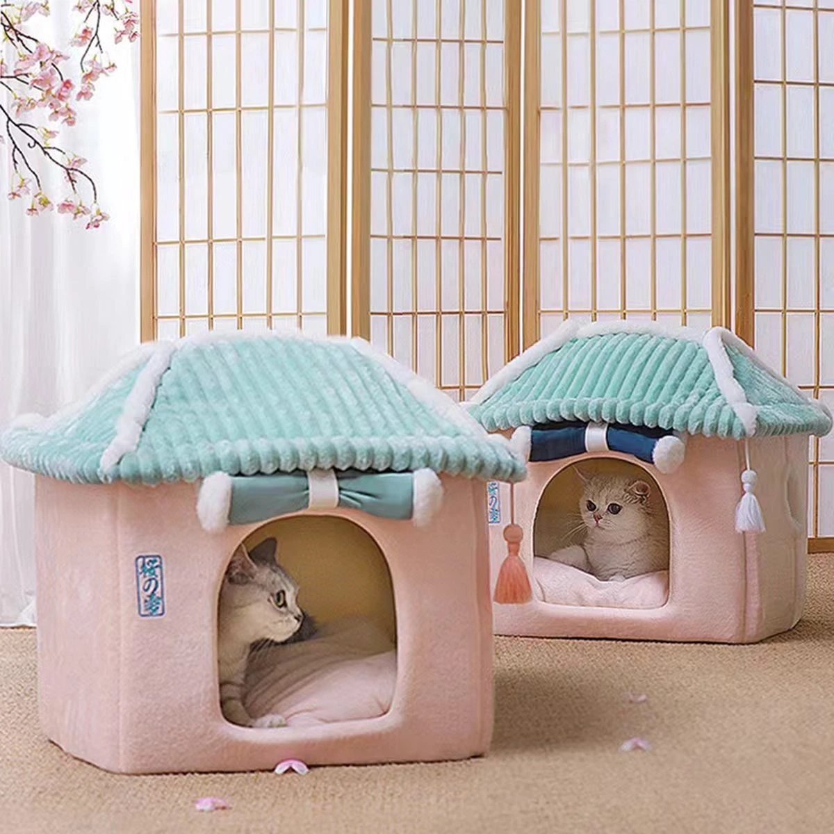Merkloos Petsential Sakura Japanse Mand - Voor Katten (kattenmand) En Kleine Huisdieren (huisdierenmand) 7 Merkloos Petsential Sakura Japanse Mand - Voor Katten (kattenmand) En Kleine Huisdieren (huisdierenmand) - Afbeelding 7