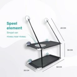 Raamhangmat - Dubbellaags - Met Zuignappen - 20kg Draag Gewicht - Kattenhangmat - Hangmat Kat - Kattenbed - Kattenkussen - Kattenbank - Kattenmand - Raam - Kattenhangmat Raam - Zwart - Radiator -Merkloos Winkel 1200x1200 505