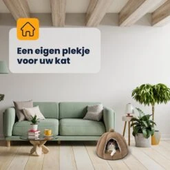 MIRO Katten Huis - Kattenhuizen - Kattenhok - Kattenmand - Dierenhuis - Extra Zacht - Bruin -Merkloos Winkel 1200x1200 529