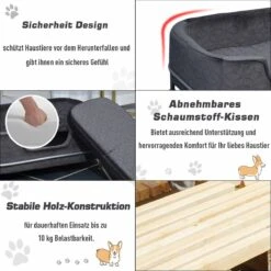 PawHut Hondenbank Met Rugleuning Huisdierenbank Met Metalen Poten Hondenbed Kattenbank D04-157 -Merkloos Winkel 1200x1200 556