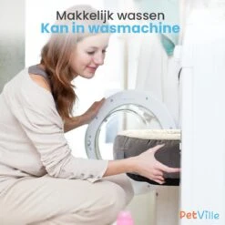 Petville Kattenmand - 50 Cm - Wasbaar - Donut - Waterbestendig - Grijs -Merkloos Winkel 1200x1200 558