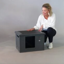 RHRQuality Kattenhuis Voor Binnen En Buiten Kattenhok Villa De Luxe Grijs -Merkloos Winkel 1200x1200 615