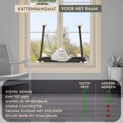 TACTIV PETS® Kattenhangmat | Hangmat Kat | Kattenhangmat Raam | Kattenmand -Merkloos Winkel 1200x1200 633