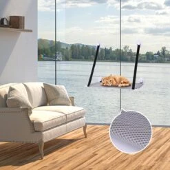 Nobleza 40AG6 - Kattenhangmat - Hangmat Kat - 60x32cm - Kattenhangmat Raam – Kattenbed - Kattenhangmand - Kattenkussen - Grijs 11 Nobleza 40AG6 - Kattenhangmat - Hangmat Kat - 60x32cm - Kattenhangmat Raam – Kattenbed - Kattenhangmand - Kattenkussen - Grijs -Merkloos Winkel 1200x1200 667