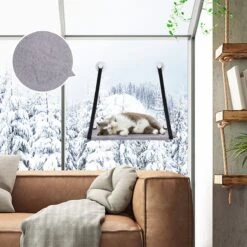 Nobleza 40AG6 - Kattenhangmat - Hangmat Kat - 60x32cm - Kattenhangmat Raam – Kattenbed - Kattenhangmand - Kattenkussen - Grijs 12 Nobleza 40AG6 - Kattenhangmat - Hangmat Kat - 60x32cm - Kattenhangmat Raam – Kattenbed - Kattenhangmand - Kattenkussen - Grijs -Merkloos Winkel 1200x1200 668