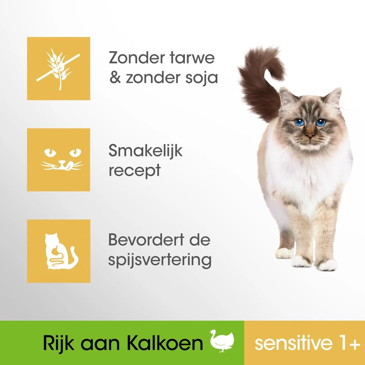 Perfect Fit Sensitive Adult 1+ Katten Droogvoer - Kalkoen - 4 X 750 Gr 3 Perfect Fit Sensitive Adult 1+ Katten Droogvoer - Kalkoen - 4 X 750 Gr - Afbeelding 3