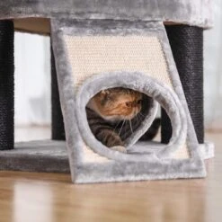 Giving® XXL Luxe Stevige Katten Krabpaal Voor Katten - Stevig Krabmeubel Met Hangmat Mand Katten Huis Tunnel & Speel Touw - Grote Krab Paal Klimpaal - 92 CM Hoog - Grijs/Zwart -Merkloos Winkel 1200x1200 719