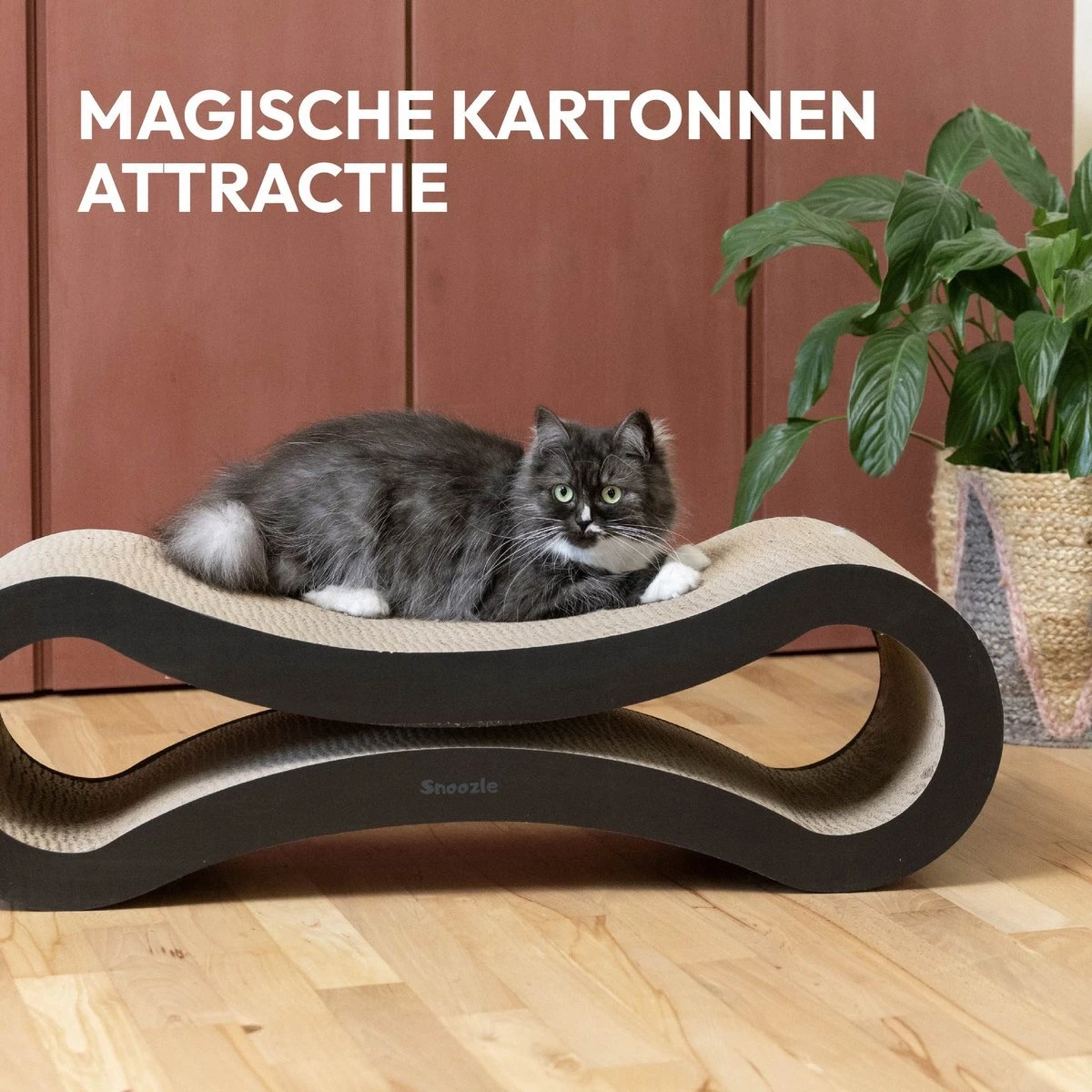 Snoozle Loop Krabpaal Voor Katten - Zwart - 86cm - Krabmeubel Voor Grote Katten - Karton 9 Snoozle Loop Krabpaal Voor Katten - Zwart - 86cm - Krabmeubel Voor Grote Katten - Karton - Afbeelding 9