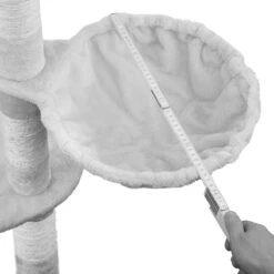 Tectake - Krabpaal Fippi Kattenkrabpaal - 201 Cm Hoog - Rood/wit - 402187 -Merkloos Winkel 1200x1200 753