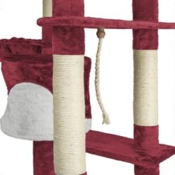 Tectake - Krabpaal Fippi Kattenkrabpaal - 201 Cm Hoog - Rood/wit - 402187 -Merkloos Winkel 1200x1200 758