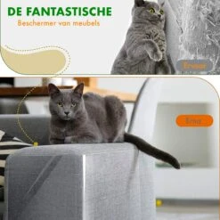 DynaBright Anti Krab Vellen Voor Kat En Hond - 8 XL Vellen – 43.2 X 30.5cm - Tegen Krabben – Bank Bescherming – Meubelbescherming – Krabpaal Voor Katten – Anti Scratch – Transparant - Plakfolie -Merkloos Winkel 1200x1200 762