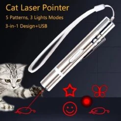 Laserpen - Oplaadbaar Met USB - Rode Laser - RVS Zilver - UV - Zaklamp - LED - Kat - Katten Speeltjes - Kattenspeelgoed - 7 Verschillende Standen -Merkloos Winkel 1200x1200 839