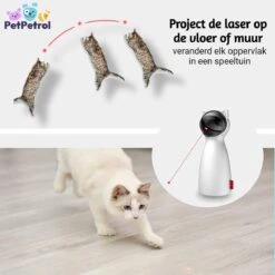 PetPetrol Automatisch Kattenspeeltje – Laser – Kattenlaser - Intelligent Interactief Voor Katten – Laser Kat – 9 Verschillende Standen – Incl. Oplaadkabel – Geruisloze Motor -Merkloos Winkel 1200x1200 841