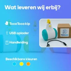TocaToca Kip- Interactieve Zelf Bewegende Speeltje- Kattenspeeltjes- Intelligentie- Kattenspeelgoed- Kip Voor Katten- Laser- USB- Speelgoed- Geluid- Oranje -Merkloos Winkel 1200x1200 865