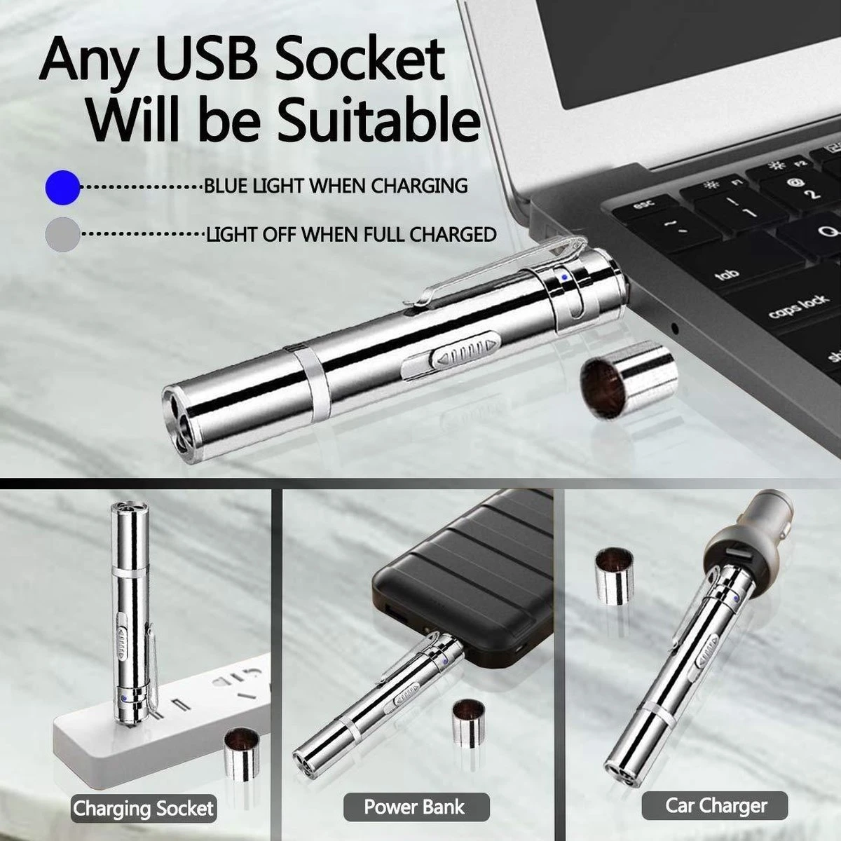 USB Laserpen-7 In 1- Kattenspeelgoed-rode Laser- Fluwelen Opbergzakje- LED- UV Licht- USB Oplaadbaar- Laserlampje- Nieuw Model 2020 5 USB Laserpen-7 In 1- Kattenspeelgoed-rode Laser- Fluwelen Opbergzakje- LED- UV Licht- USB Oplaadbaar- Laserlampje- Nieuw Model 2020 - Afbeelding 5