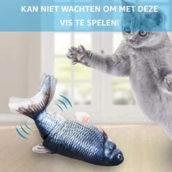 TwinQ Dansende Vis - Bewegende Vis Met Kattenkruid - Kattenspeeltjes - USB Oplaadbaar - Speelgoed Voor Katten - Incl. Kattenlampje -Merkloos Winkel 1200x1200 936
