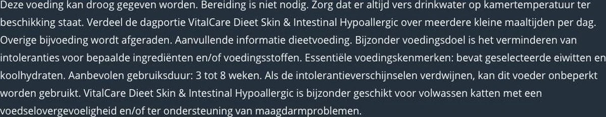 Prins VitalCare Diet Skin & Intestinal Hypoallergeen Kattenvoer 1,5 Kg 8 Prins VitalCare Diet Skin & Intestinal Hypoallergeen Kattenvoer 1,5 Kg - Afbeelding 8