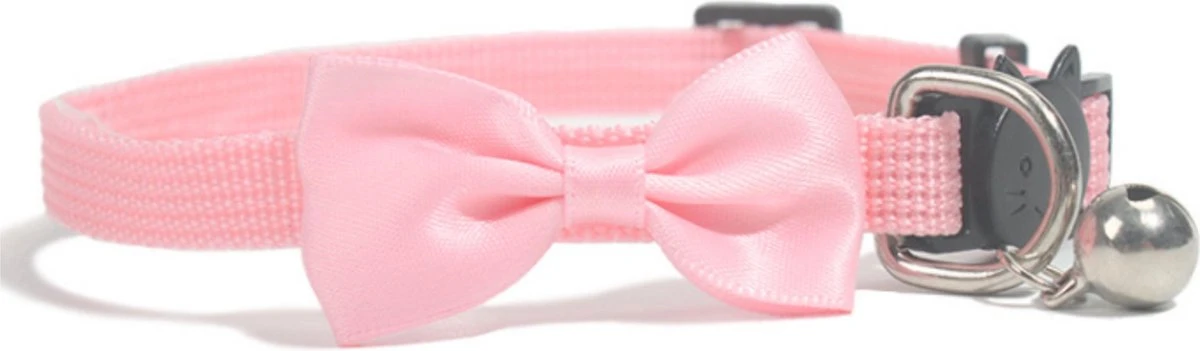 Merkloos Kattenhalsband Met Strikje En Belletje - Verstelbaar - 19 / 32 Cm - Kattenbandje - Halsband Kat - Cat - Kitten - Katten Halsband - Licht Roze 1 Merkloos Kattenhalsband Met Strikje En Belletje - Verstelbaar - 19 / 32 Cm - Kattenbandje - Halsband Kat - Cat - Kitten - Katten Halsband - Licht Roze