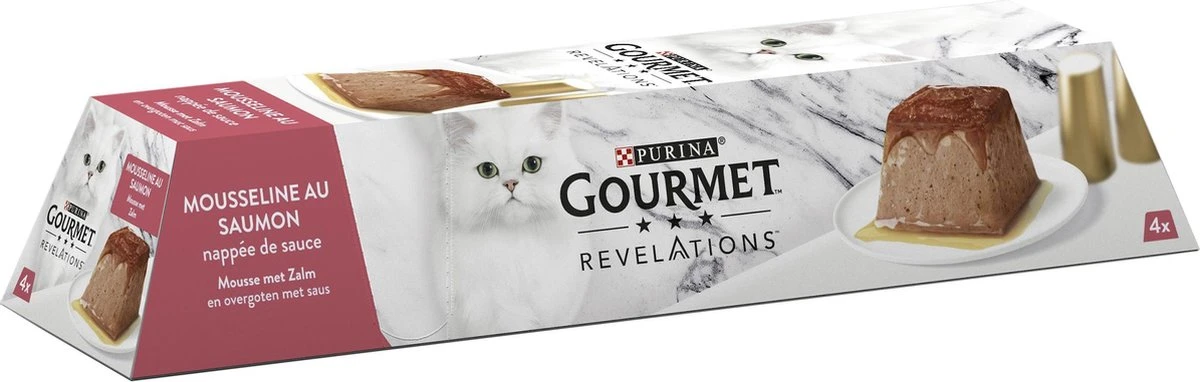 Gourmet Revelations Mousse - Kattenvoer Natvoer - Zalm - 24 X 57 G 2 Gourmet Revelations Mousse - Kattenvoer Natvoer - Zalm - 24 X 57 G - Afbeelding 2