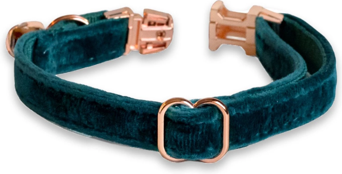 ACE Pets Kattenhalsband Met Belletje – Halsband Kat & Kitten - Kittenhalsband & Kattenbandje - Kattenbelletje - Pluche Velvet - Groen 3 ACE Pets Kattenhalsband Met Belletje – Halsband Kat & Kitten - Kittenhalsband & Kattenbandje - Kattenbelletje - Pluche Velvet - Groen - Afbeelding 3