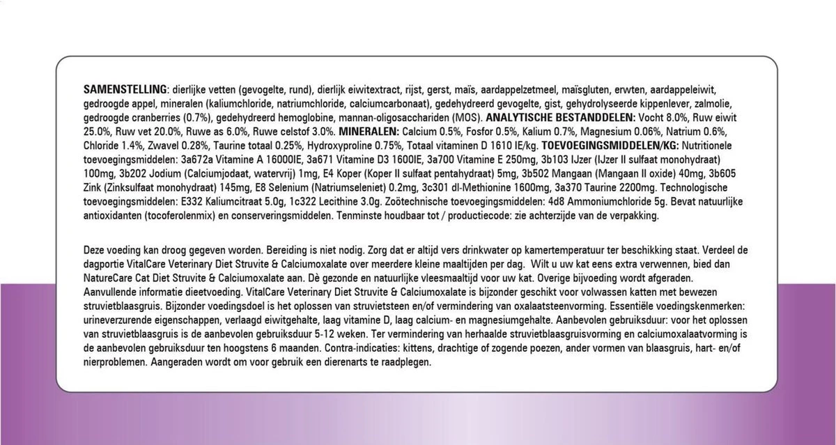 Prins VitalCare Dieetvoeding Struvite & Calciumoxalaat 5 Kg - Kat 7 Prins VitalCare Dieetvoeding Struvite & Calciumoxalaat 5 Kg - Kat - Afbeelding 7