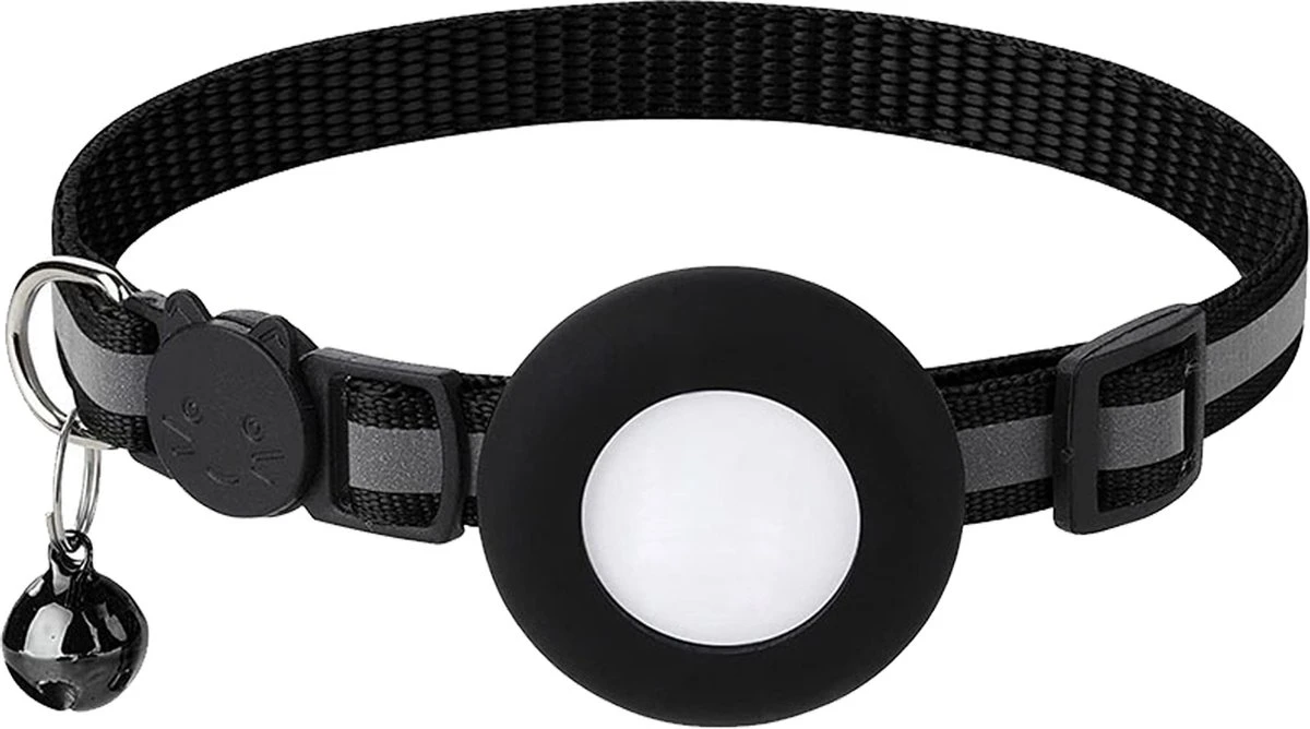 YONO Katten Halsband Geschikt Voor Apple Airtag - Kattenbandje Met Belletje En Reflecterend - GPS Kat - Zwart 2 YONO Katten Halsband Geschikt Voor Apple Airtag - Kattenbandje Met Belletje En Reflecterend - GPS Kat - Zwart - Afbeelding 2
